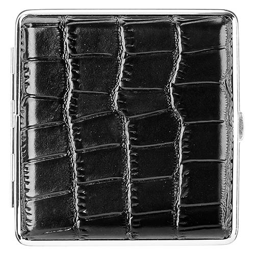 Tabachera Angel 10 cu exterior piele naturala de tip crocodil