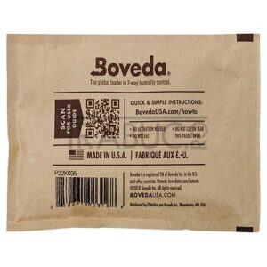 Informatii suplimentare Plic umidificare trabucuri Boveda 75% 60g