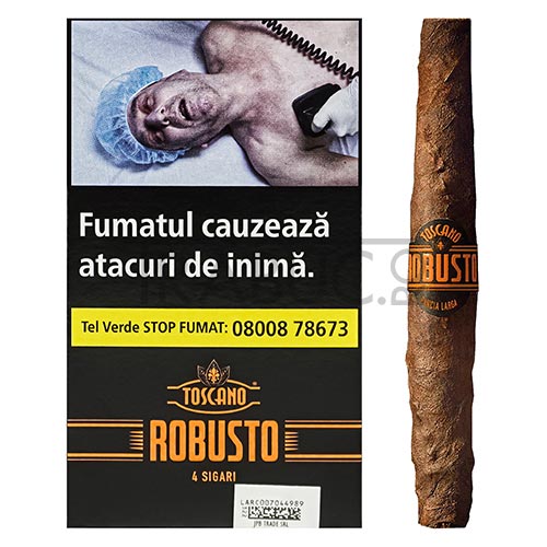 Pachet cu 5 Tigari de foi Toscano Robusto cu lungimea de 125 mm