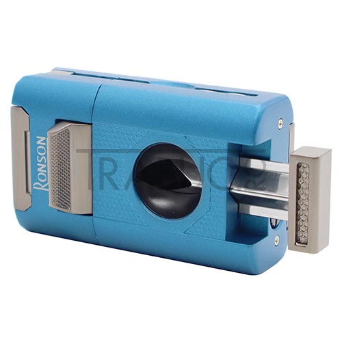 Bricheta trabuc Ronson Giant Blue cu cutter cu taietura in V