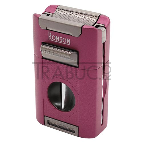 Bricheta metalica pentru trabuc marca Ronson Giant Purple in cutie originala