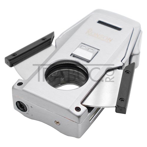 Bricheta trabuc Ronson Mirage Chrome Satin cu cutter cu doua lame integrat
