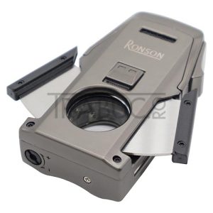 Bricheta trabuc Ronson Mirage Gun Metal cu cutter integrat