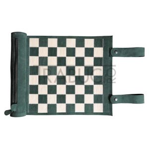 Set joc de sah Melia Roll-Up Celtics cu tabla din piele naturala rulabila