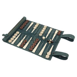 Set joc de table Melia Roll-Up Celtics de culoare albastru verzui din piele naturala de calitate