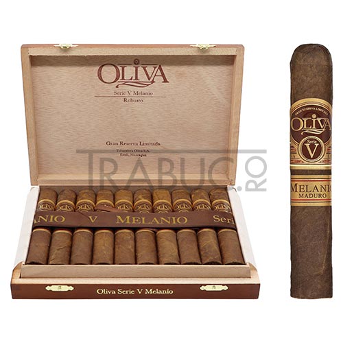 Trabucuri Oliva Serie V Melanio Robusto de tarie medie cu lungimea de 127 mm