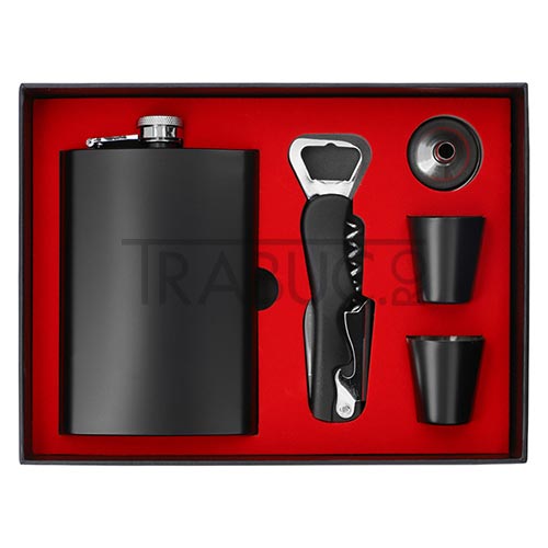 Set cadou Plosca pentru alcool DM 24 Elegant Black