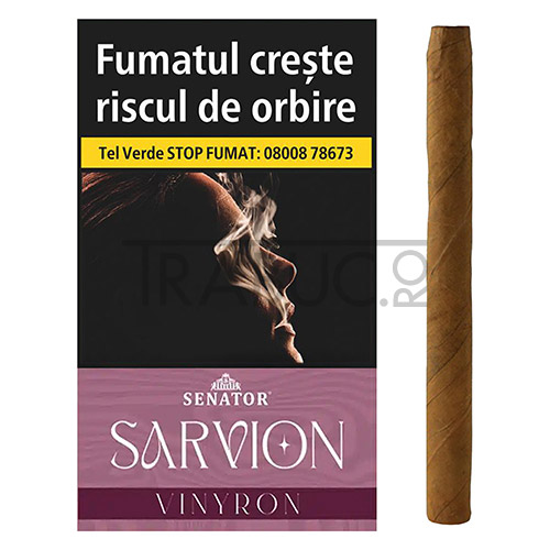Tigari de foi Senator Sarvion Vinyron in pachet de 10 bucati cu aroma de struguri