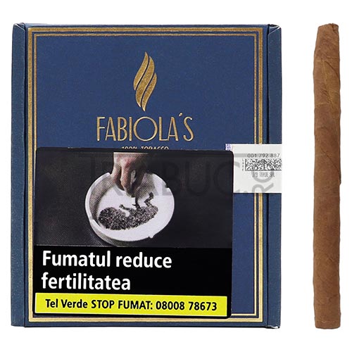 Cutie din lemn cu 20 tigari de foi Fabiolas Mini fara filtru