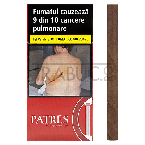 Pachet cu 10 tigari de foi Patres Red by Senator cu aroma de cirese