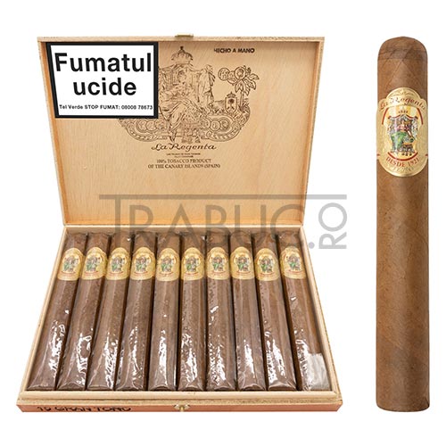 Trabucuri La Regenta Gran Toro 1921 in cutie de 10 trabucuri ambalate individual in folie de pastrare